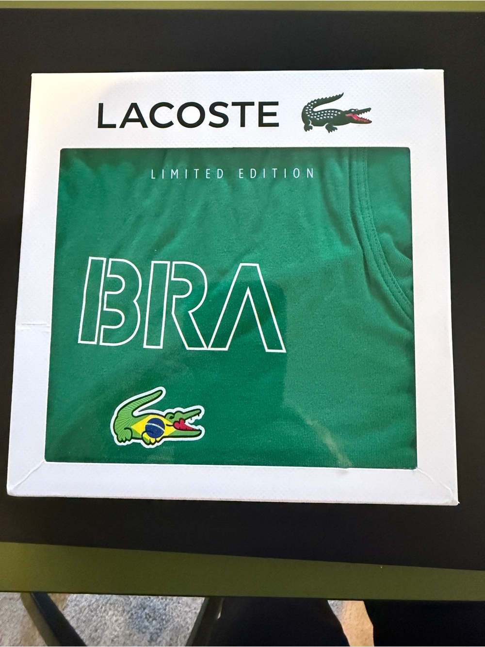 Lacoste Green Limited Edition 'BRA' Graphic Boxer